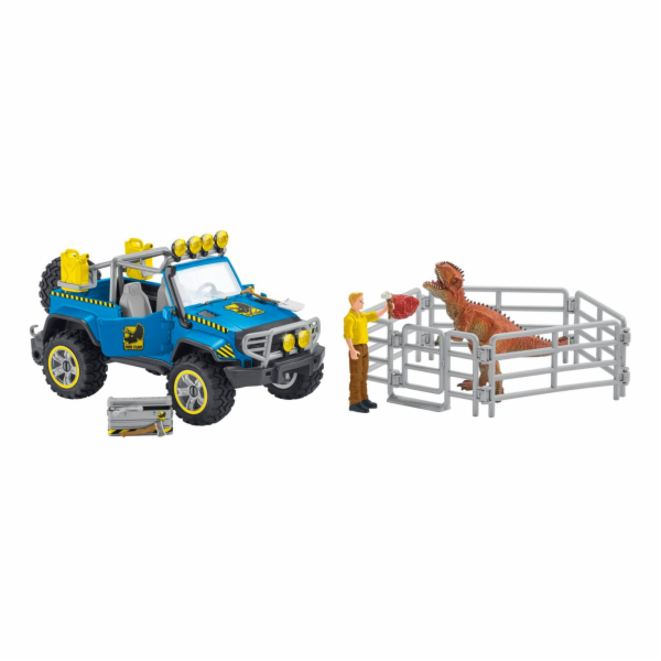 Schleich Geländewagen mit Dino-Außenposten, Spielfigur