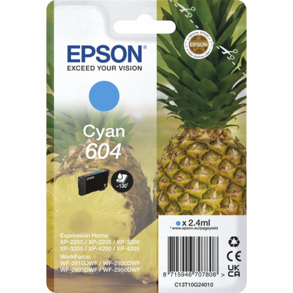 Epson Tinte cyan 604 (C13T10G24010)