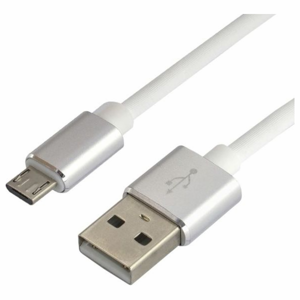 everActive cable USB 1m - White silicone quick charge 2 4A - CBS-1MW