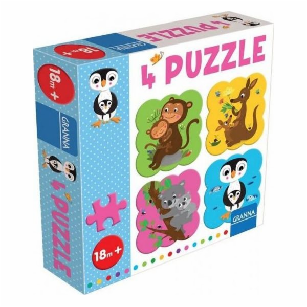 Puzzle z Pingwinem 4 puzle 4 elementy
