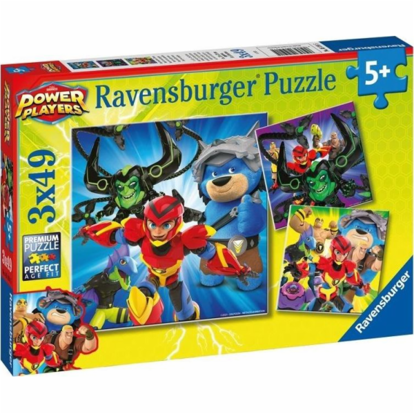Puzzle 3x49 dílků Power Players