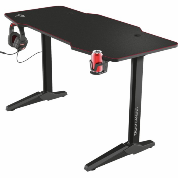 TRUST herní stůl GXT1175 Imperius XL Gaming Desk, černá