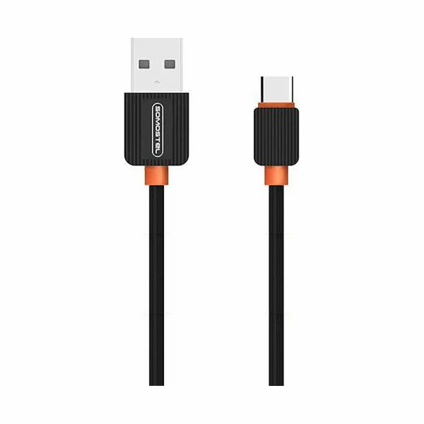 USB CABLE TYP-C 2A BLACK SOMOSTEL 2000mAh QUICK CHARGER 1M POWERLINE SMS-BP03