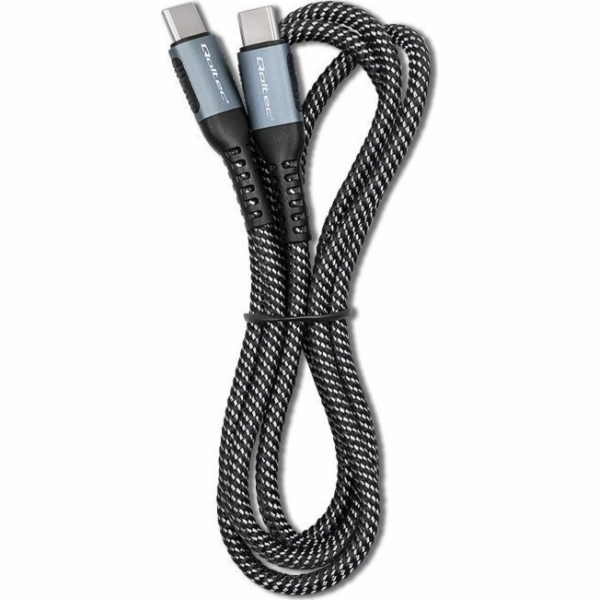 Kabel USB 2.0 typ C | USB 2.0 typ C 100W | QC 3.0 | PD | 1m | Czarny