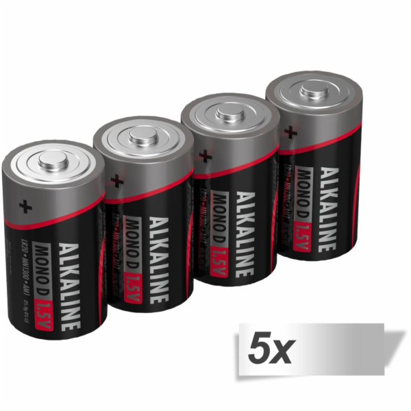 5x4 Ansmann Alkaline Mono D LR 20 red-line 5015581