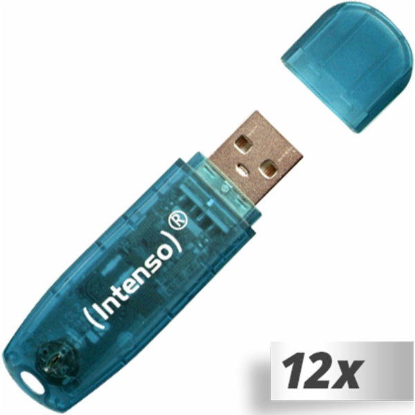 12x1 Intenso Rainbow Line 4GB USB Stick 2.0