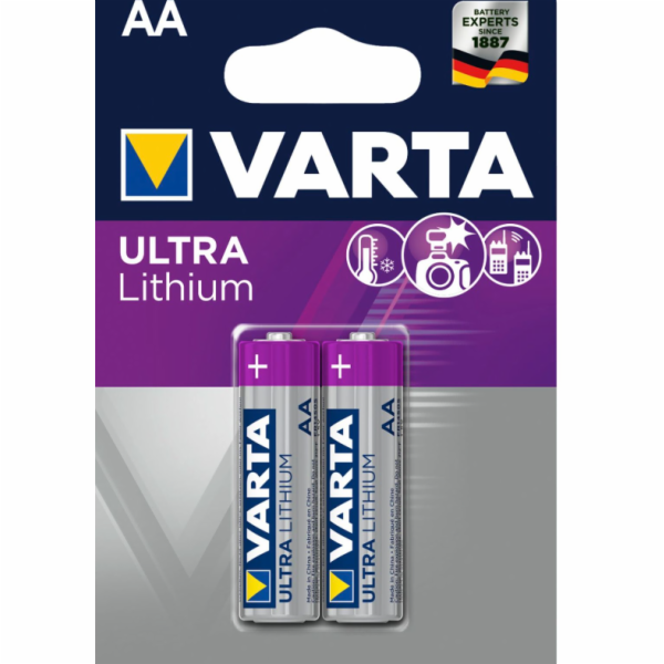 10x2 Varta Ultra Lithium Mignon AA LR 6