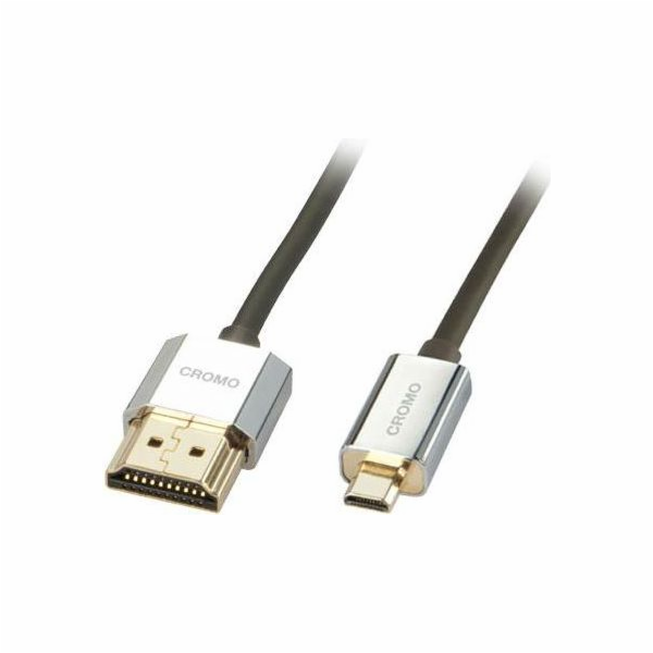 Lindy HDMI Micro - HDMI kabel 0,5m stříbrný (41680)