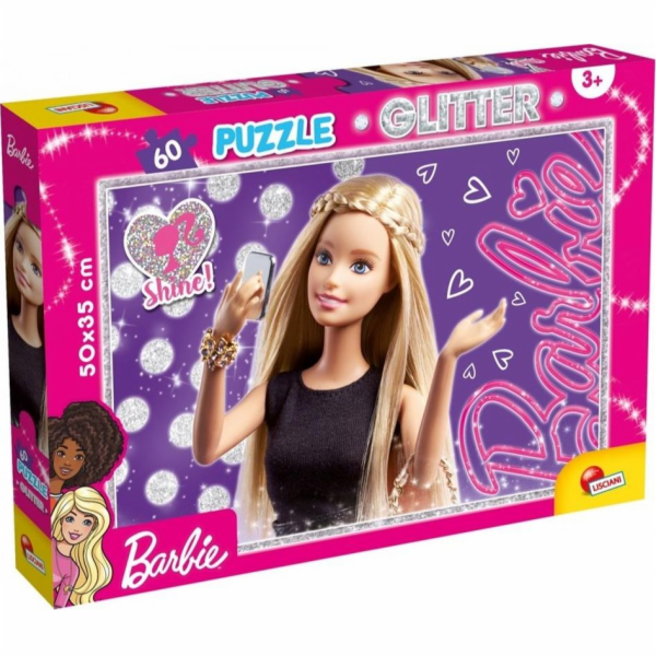 Lisciani Puzzle 60 dílků Barbie se třpytkami - Selfie!