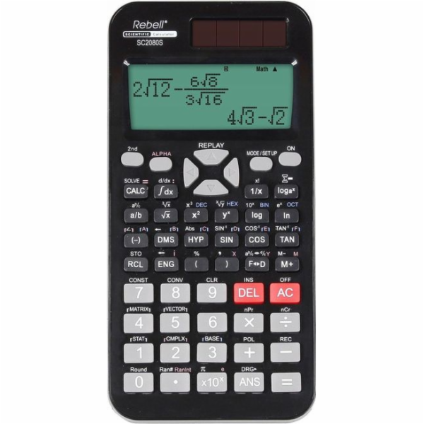 Rebell Calculator Vědecká kalkulačka LCD displej (RE-SC2080S)