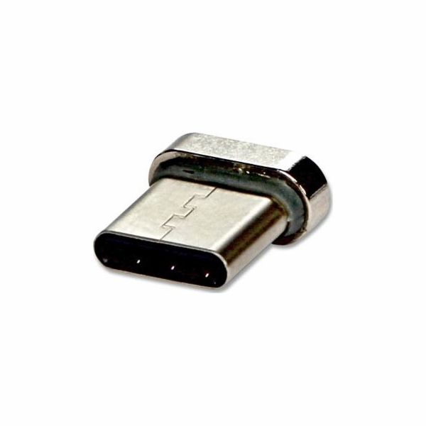 USB (2.0) Redukcja, Magnetický konec-USB C (3.1) M, 0, srebrna, redukcja do kabla magnetycznego