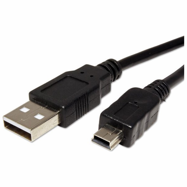 Kabel USB LAMA PLUS USB-A - miniUSB 0.6 m Czarny