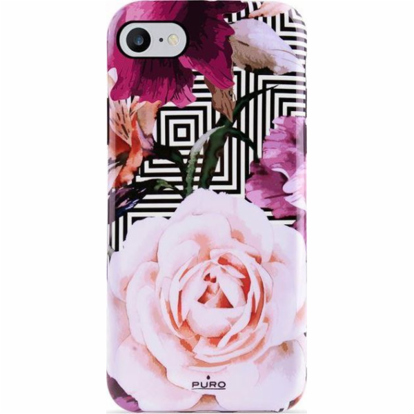 Puro Puro Glam Geo Flowers - Etui Iphone 8 / 7 / 6s / 6 (pink Peonies)