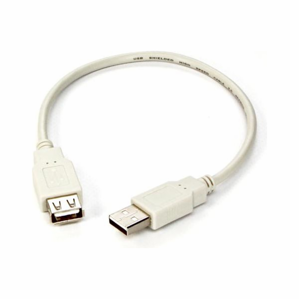 Kabel USB Logo USB-A - USB-A 0.3 m Szary