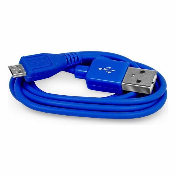 Kabel USB LAMA PLUS USB-A - microUSB 1 m Niebieski