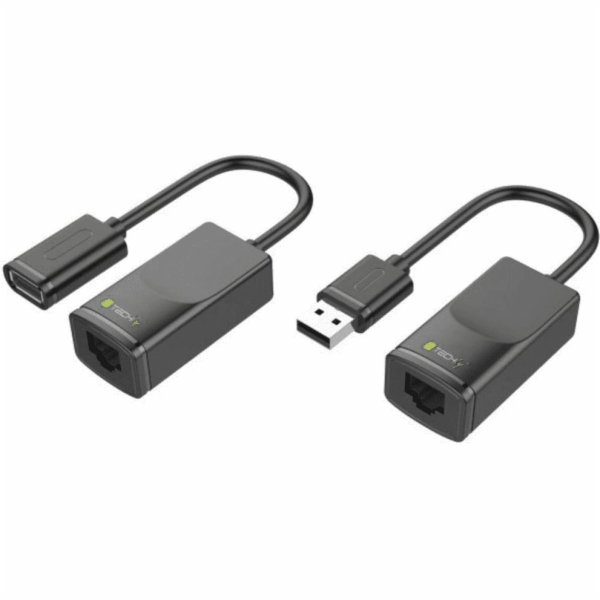 Adapter USB Techly IUSB-EXTENDTY2 USB - RJ45 Czarny (IUSB-EXTENDTY2)