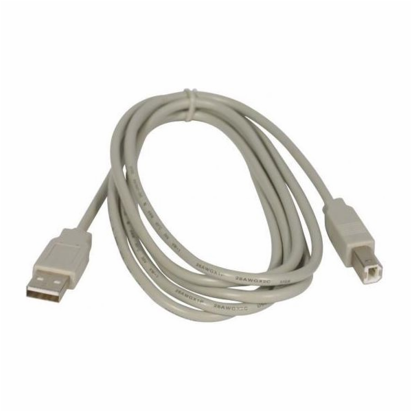 Kabel USB Logo USB-A - USB-B 5 m Szary (24120)