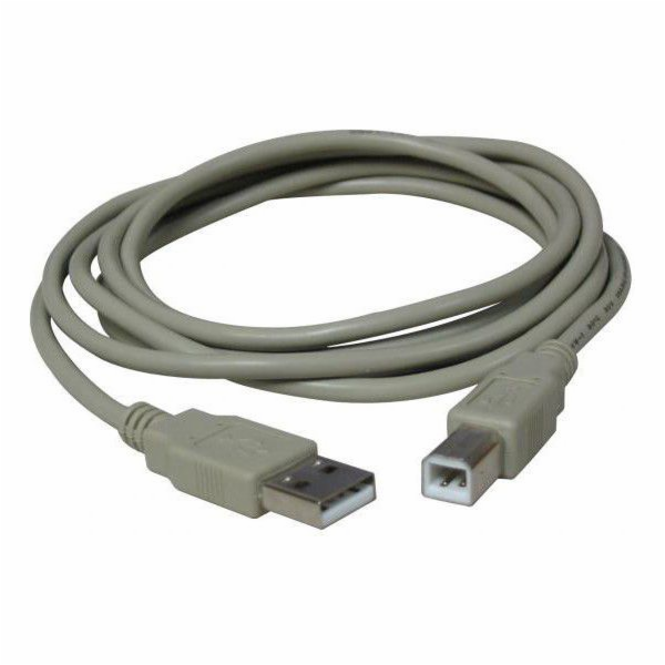 Kabel USB Logo USB-A - USB-B 1.8 m Szary (17057)