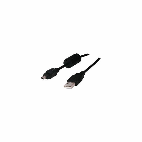 Kabel USB Logo USB-A - miniUSB 1.8 m Czarny (31178)
