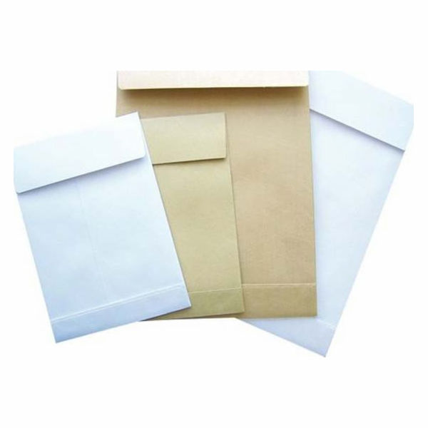 Samolepící nákupní taška(y), C4, 229 x 324 mm, bílá, Krpa, 25 ks.
