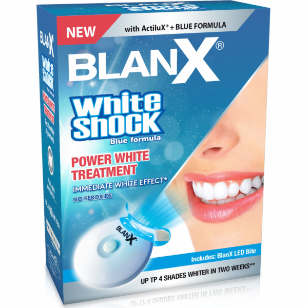 BlanX White Shock Whitening System zubní pasta 50 ml+LED Bite
