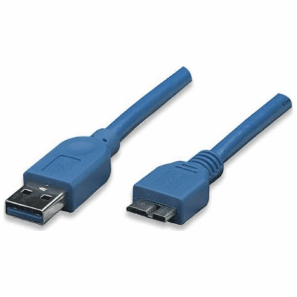Kabel USB Techly USB-A - micro-B 2 m Niebieski (ICOC-MUSB3-A-020)