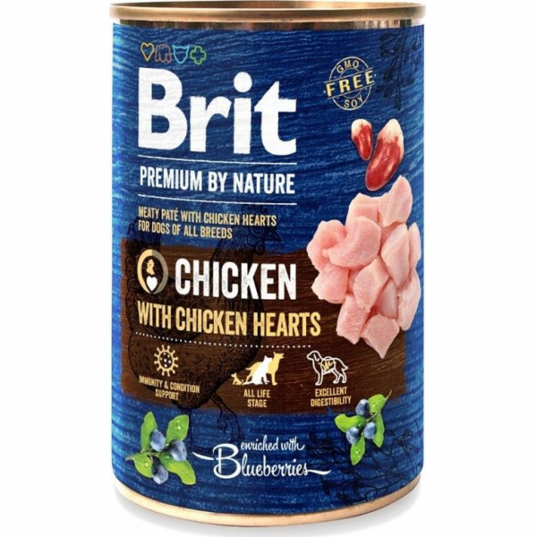 BRIT Premium by Nature Chicken with hearts - Wet dog food - 400 g