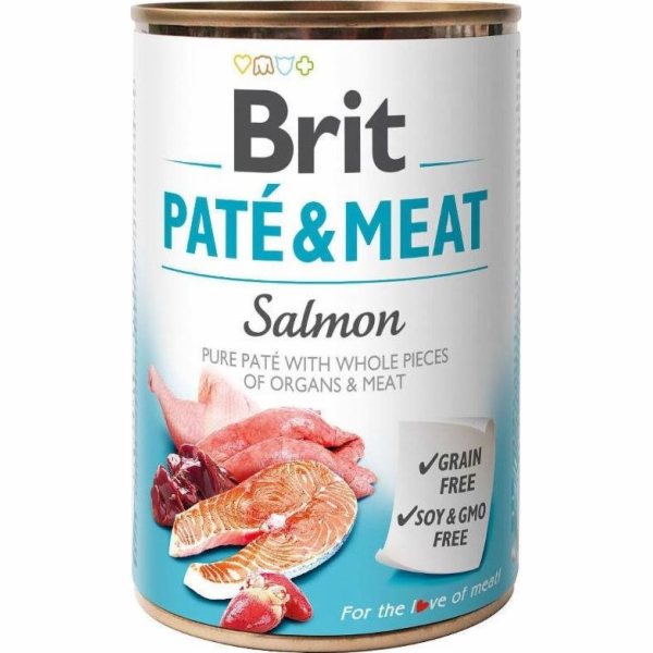 Brit Brit Pate & Meat Dog Salmon puszka 800g