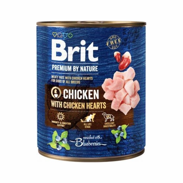 BRIT Premium by Nature Chicken with hearts - Wet dog food - 800 g