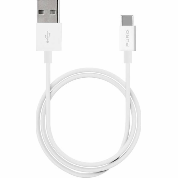 Puro White USB-A / USB-C 1M kabel (bílý)