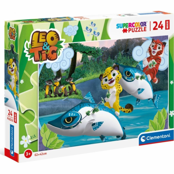 Puzzle 24 elementy Maxi Leo i Tig