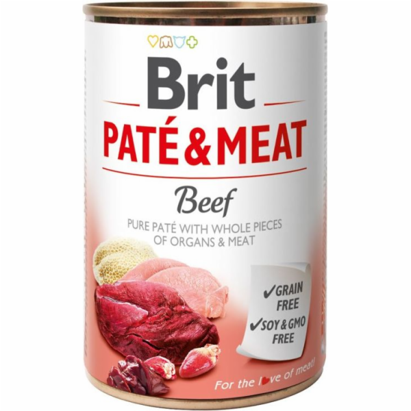 BRIT Paté & Meat with Beef - wet dog food - 400g