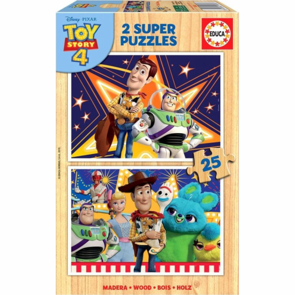 Educa Puzzle 2x25 Toy Story 4 (drewniane) G3