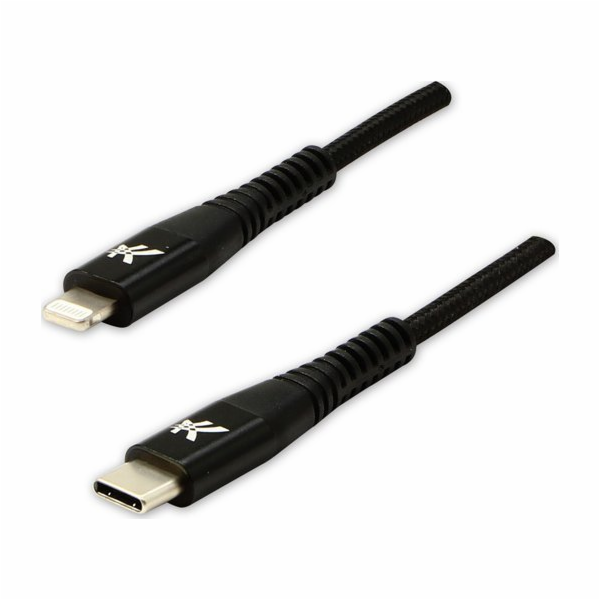Kabel USB Logo USB-C - Lightning 1 m Czarny