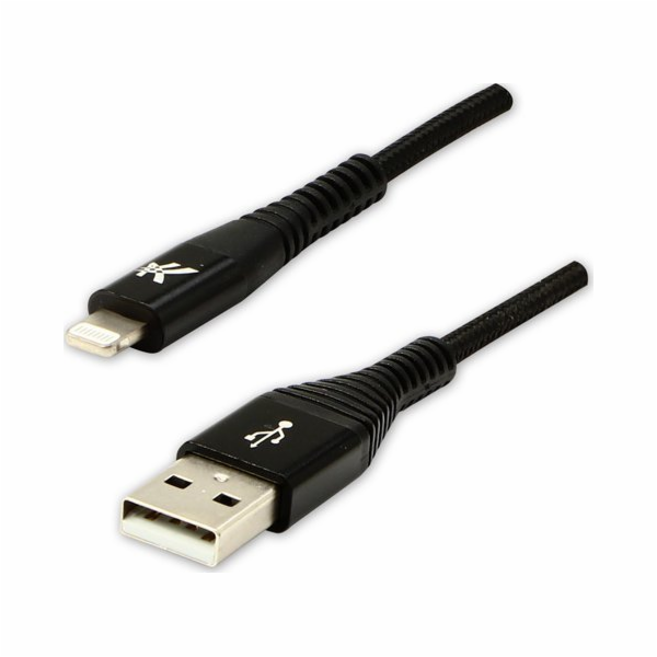 Kabel USB Logo USB-A - Lightning 2 m Czarny
