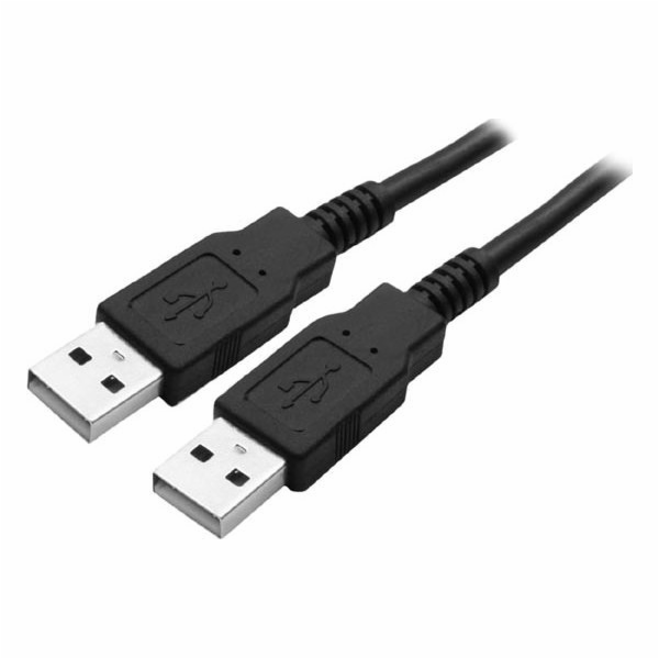Kabel USB Logo USB-A - USB-A 1.8 m Czarny