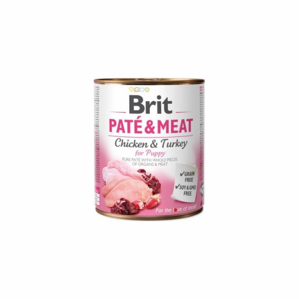 Brit Brit Pate & Meat Dog Puppy puszka 800g