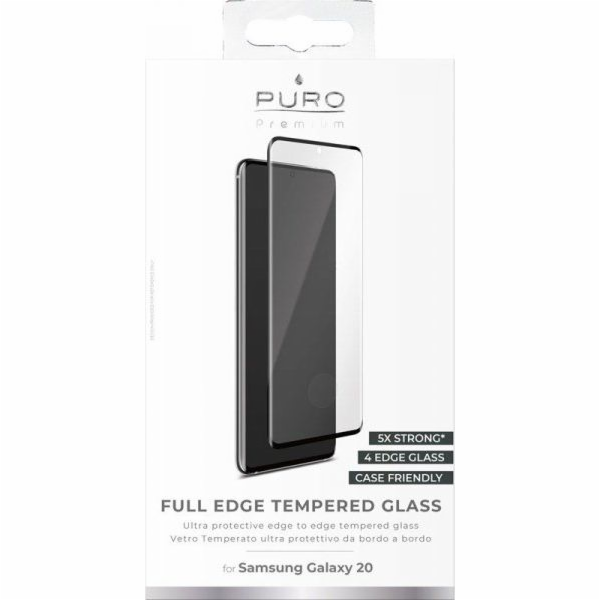 Puro Puro Premium Full Edge Tempered Glass Case Friendly do Samsung Galaxy S20