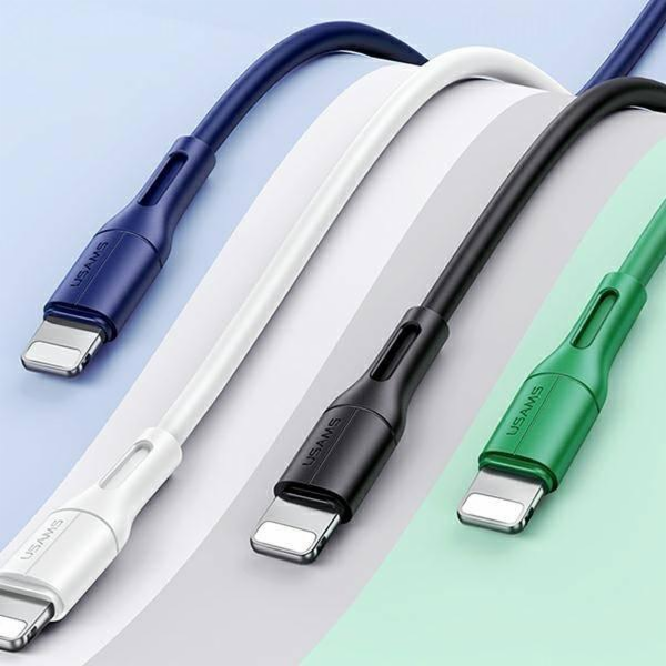 USB kabel Usams USAMS U68 lightning 2A Fast Charge 1m bílá/bílá SJ500USB02 (US-SJ500)