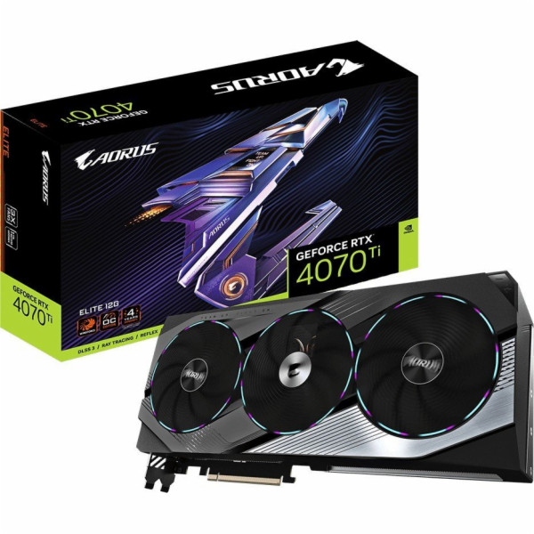 Grafická karta Gigabyte Aorus GeForce RTX 4070 Ti Elite 12GB GDDR6X (GV-N407TAORUS E-12GD)