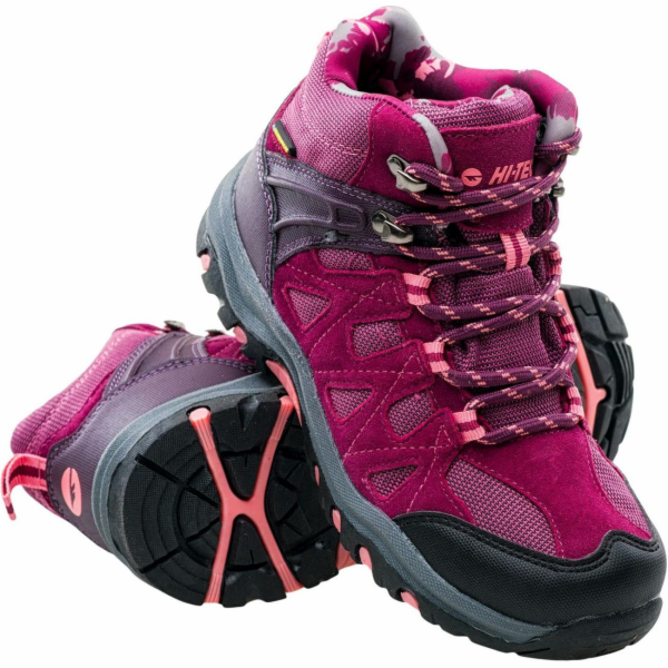 Hi-Tec dětské boty Kaori Mid Wp Jrg Dark Purple/fialová/růžová velikost 33