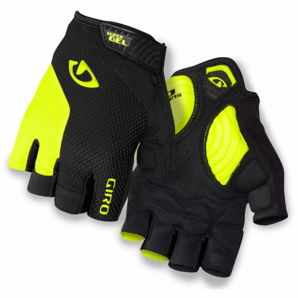 GIRO Cyklistické rukavice Strade Dure SG černý melír žlutá velikost XL (GR-7059115)