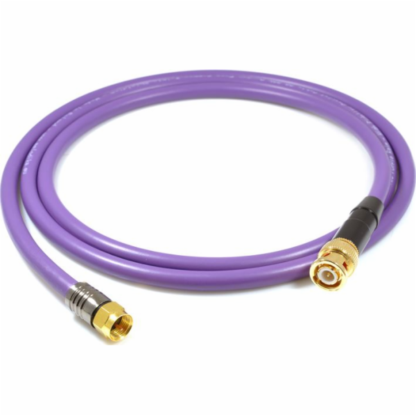 Melodika BNC kabel - F zástrčka 3m fialová
