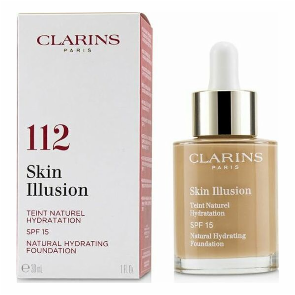 Clarins Skin Illusion Natural Hydrating Foundation Spf 15 112 Amber 30ml