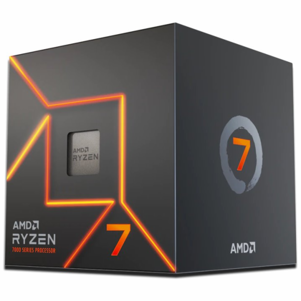 AMD Ryzen 7 7700 100-100000592BOX CPU AMD RYZEN 7 7700, 8-core, 3.8GHz, 40MB cache, 65W, socket AM5, BOX