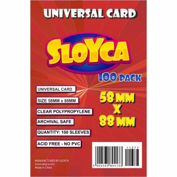 Univerzální pouzdro na karty SLOYCA 58x88mm (100ks) SLOYCA