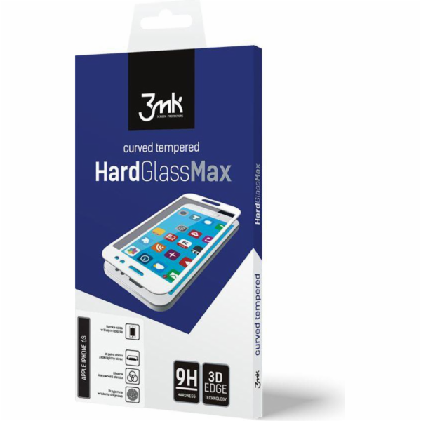 Bílé tvrzené sklo 3MK HardGlass MAX pro iPhone 7 Plus