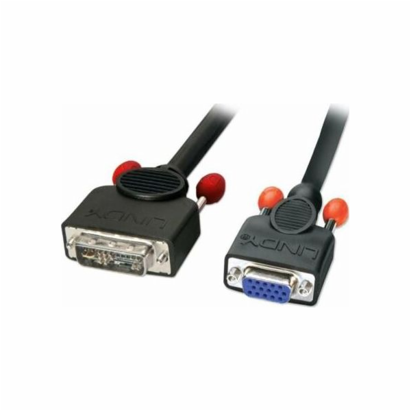 Lindy DVI-A - D-Sub (VGA) kabel 3m černý