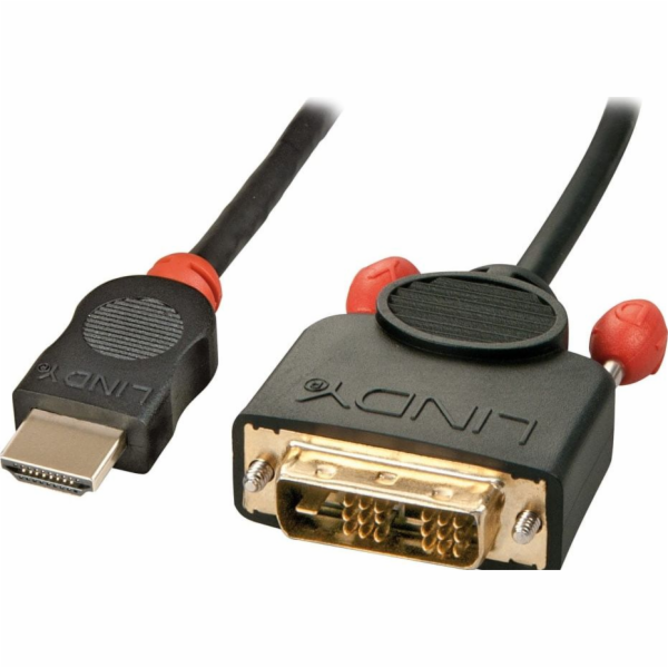Lindy HDMI - DVI-D kabel 0,5m černý
