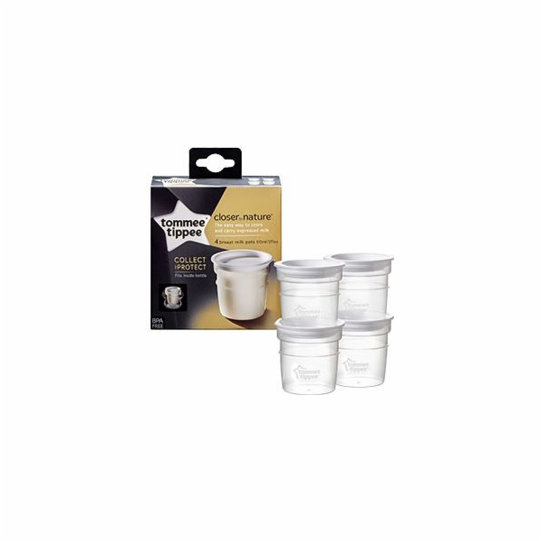 Tommee Tippee Nádoba na mléko bílá 4x60ml (TT0142)